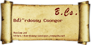 Bárdossy Csongor névjegykártya